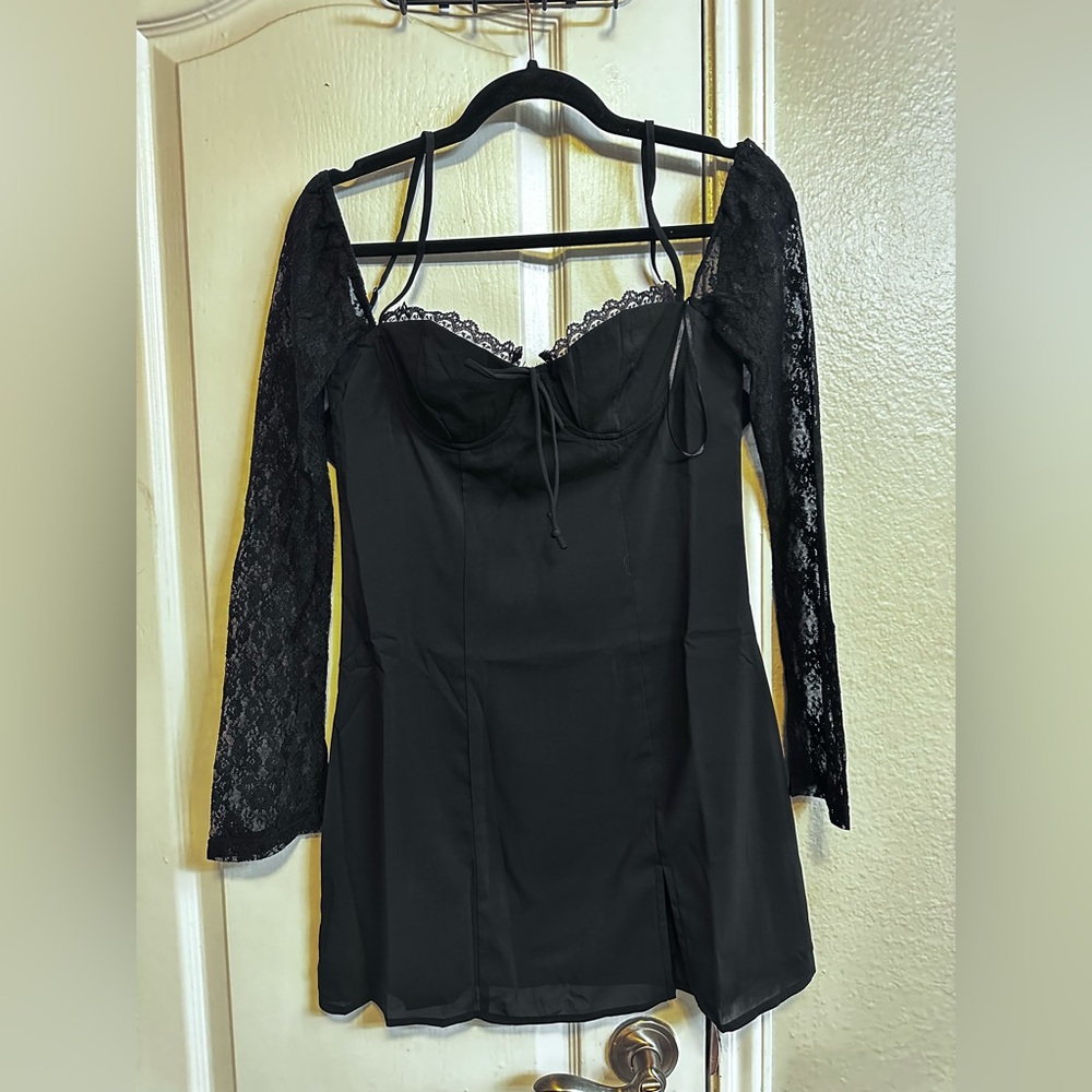 Dolls Kill Black Lace Mini Dress